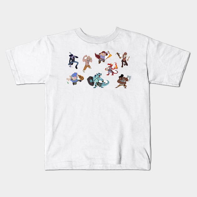 Cloak & Swagger Character Stickers Kids T-Shirt by TheMungoman